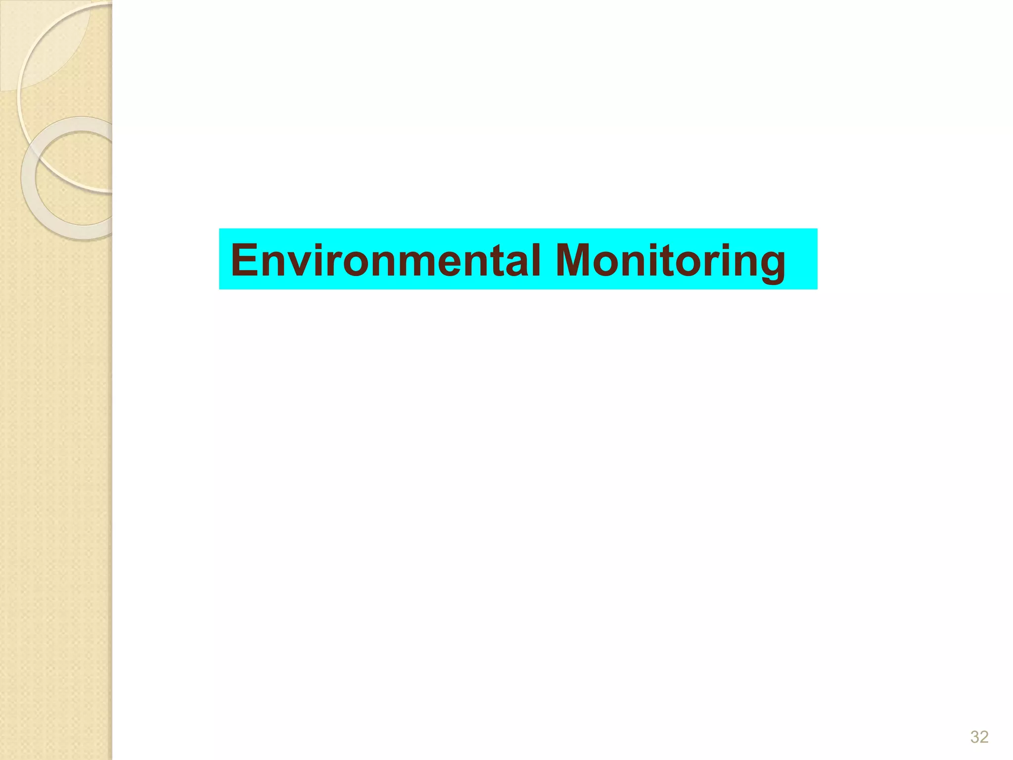 32
Environmental Monitoring
 