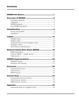 Workplace safety 101 workplace hazardous materials information system ...