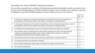 WHMIS: Workplace Safety & Prevention Services