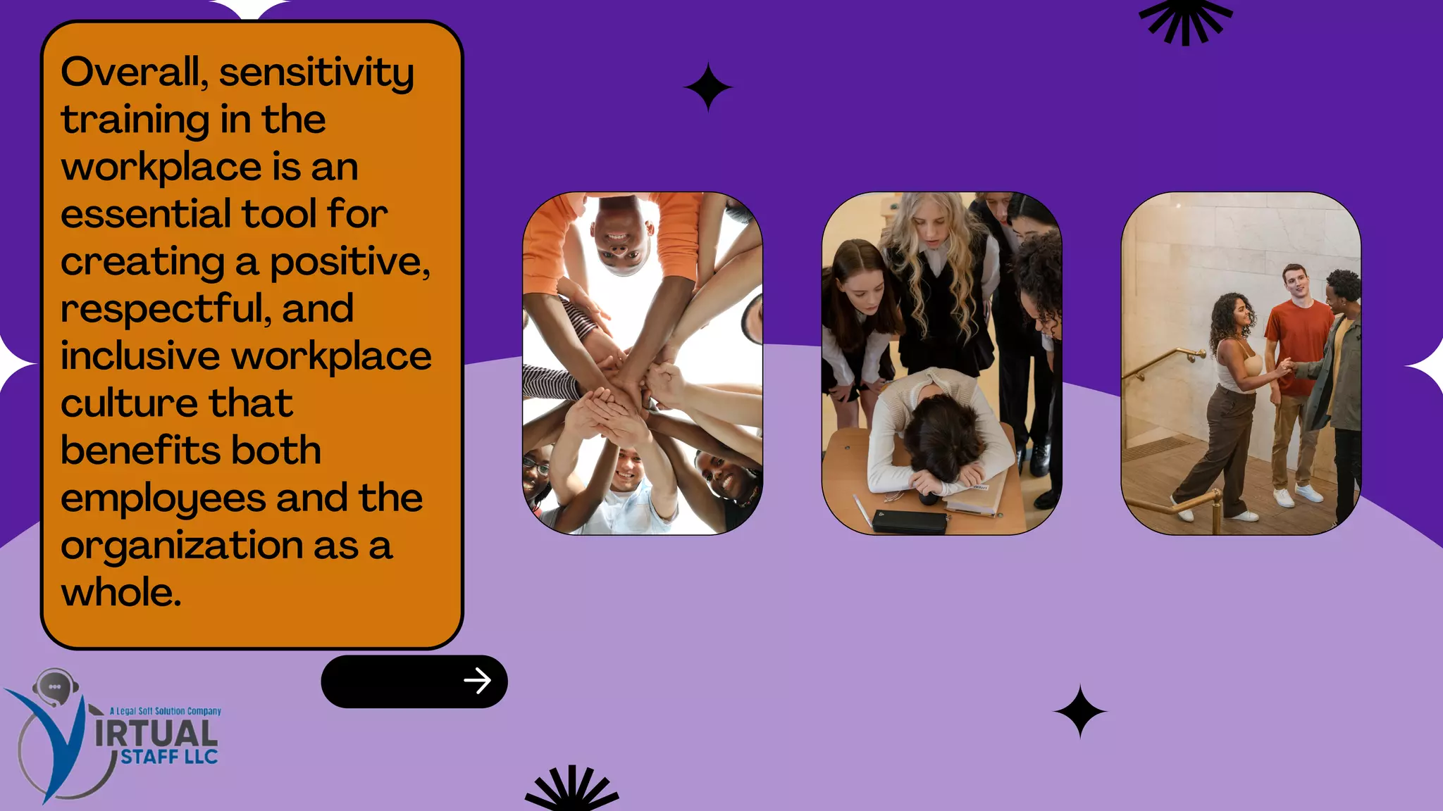 Overall, sensitivity
training in the
workplace is an
essential tool for
creating a positive,
respectful, and
inclusive workplace
culture that
benefits both
employees and the
organization as a
whole.
 