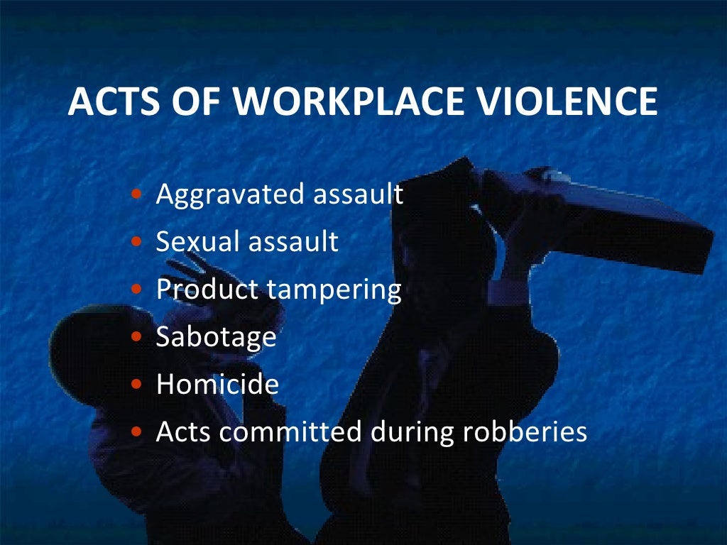 Workplace violence ppt