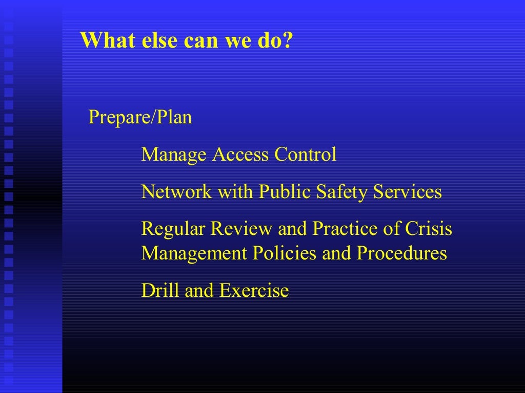 Tabletop Exercise for Managing an Active Shooter Scenario