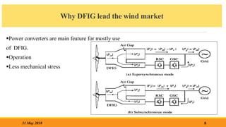 Why DFIG lead the wind market
Power converters are main feature for mostly use
of DFIG.
Operation
Less mechanical stress
8
31 May 2018
 