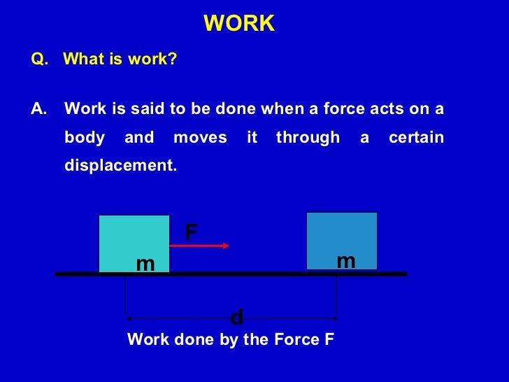 Work in physics