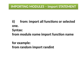 working with python various function for class 12 | PPTX
