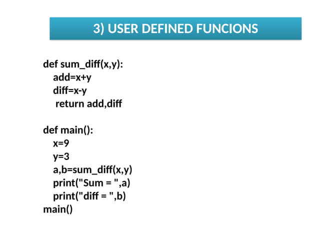 working with python various function for class 12 | PPTX