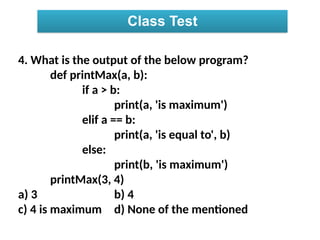 working with python various function for class 12 | PPTX