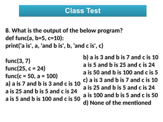 working with python various function for class 12 | PPTX