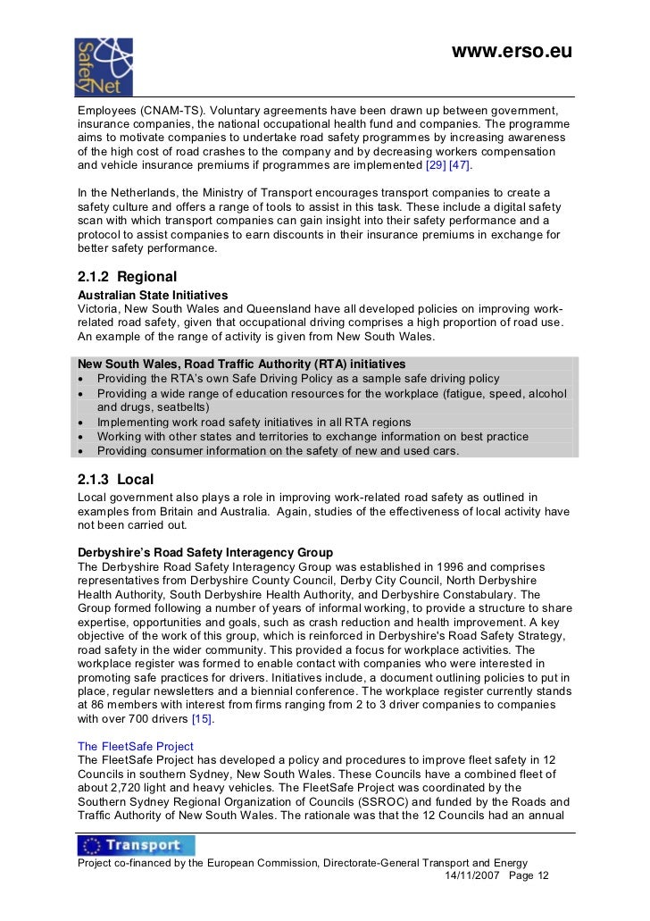 work related road_safety company vehicle policy and procedures sample