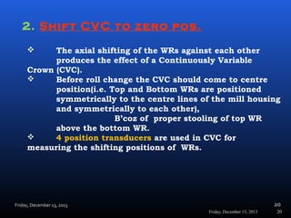 Work Roll change in a Hot Rolling Mill ( especially in a steel industry ...