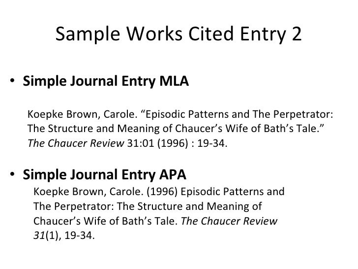 works cited