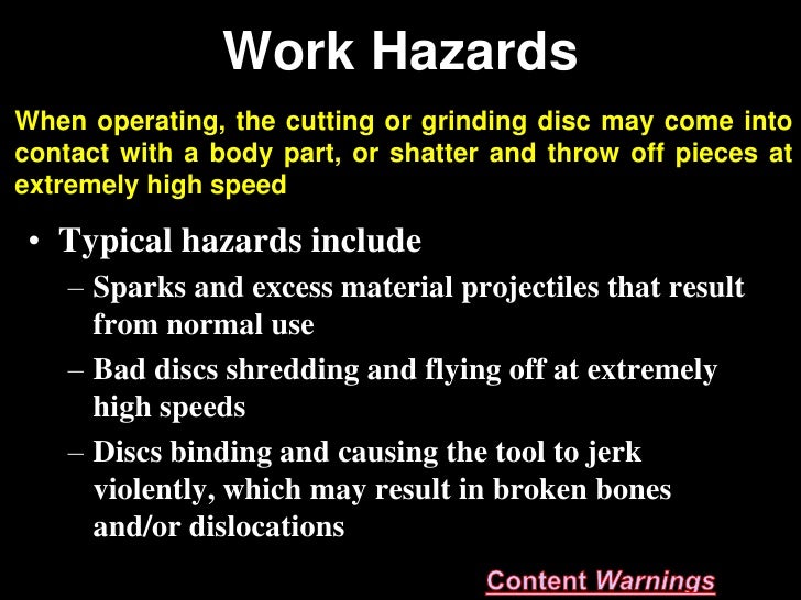 Work safe with grinder