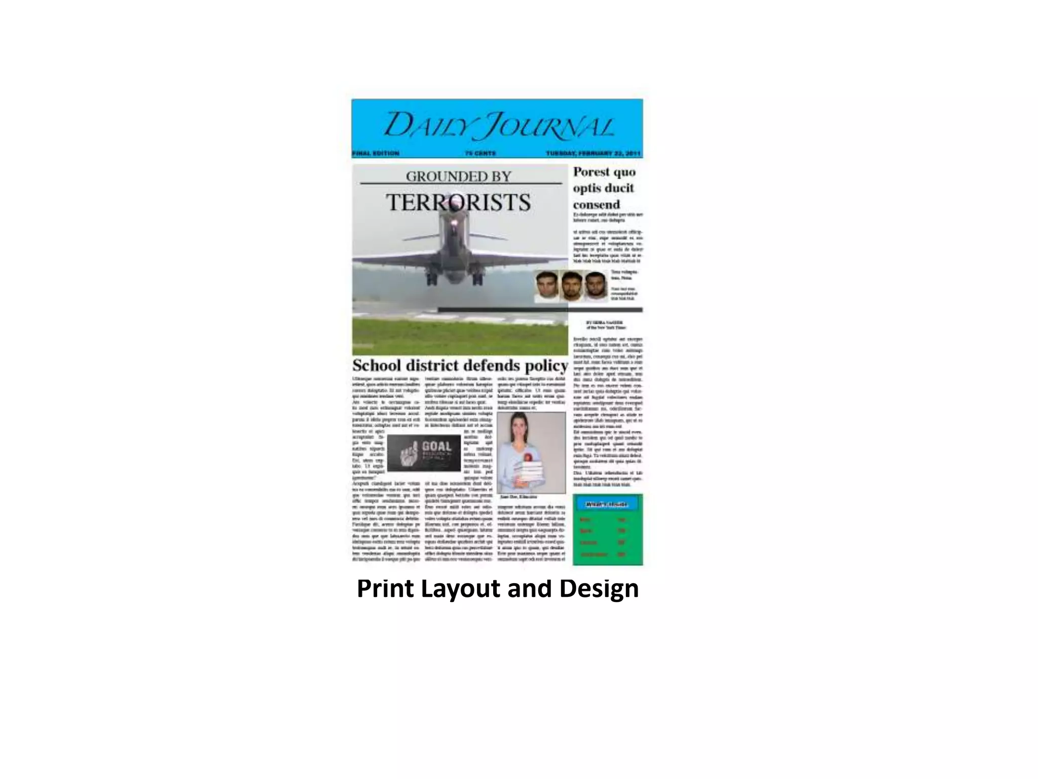 Print Layout and Design