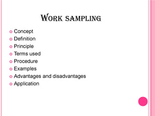 Worksampling | PPT