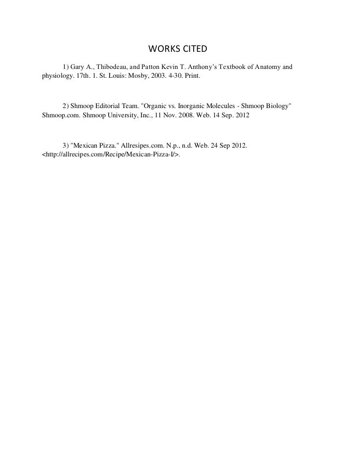 works cited