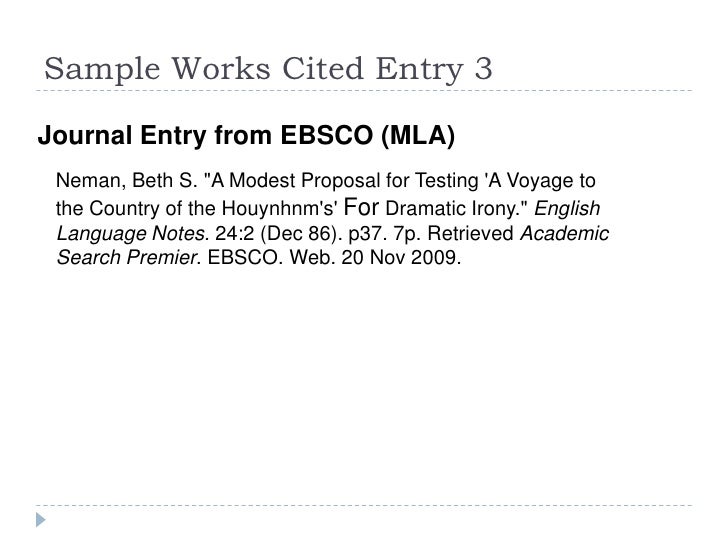 works cited guidelines work cited entry