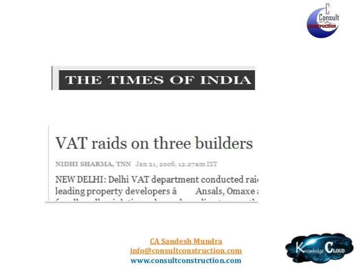 indirect taxation of works contract in india vis works