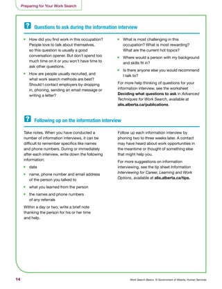 Work Search Basics Examples Work Search Basics | PDF