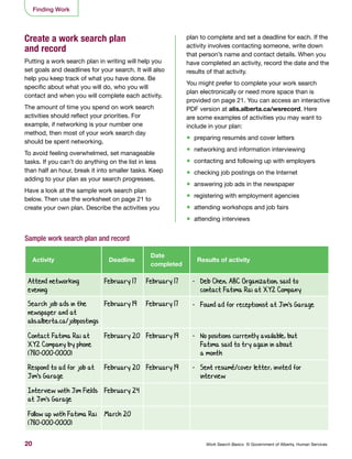 Work Search Basics Examples Work Search Basics | PDF