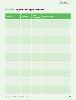 Work Search Basics Examples Work Search Basics | PDF