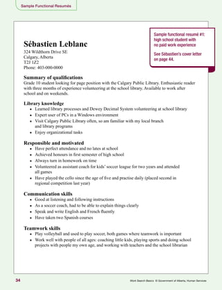 Work Search Basics Examples Work Search Basics | PDF