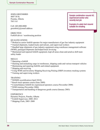 Work Search Basics Examples Work Search Basics | PDF