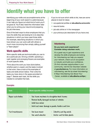 Work Search Basics Examples Work Search Basics | PDF