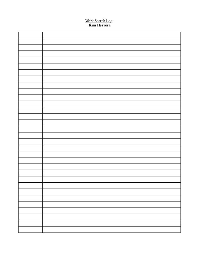 worksearch log