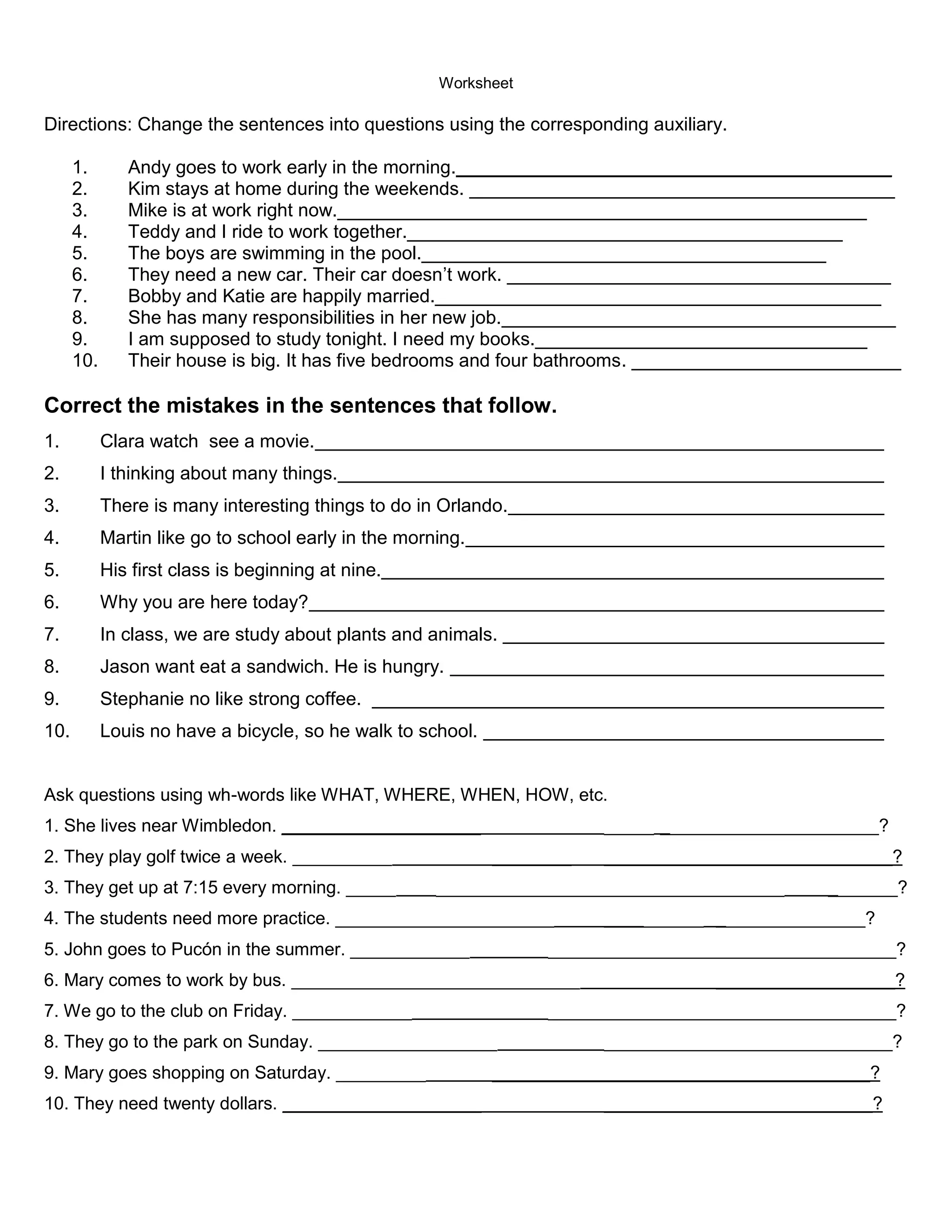 Worksheet | PDF | Homework and Study | Education