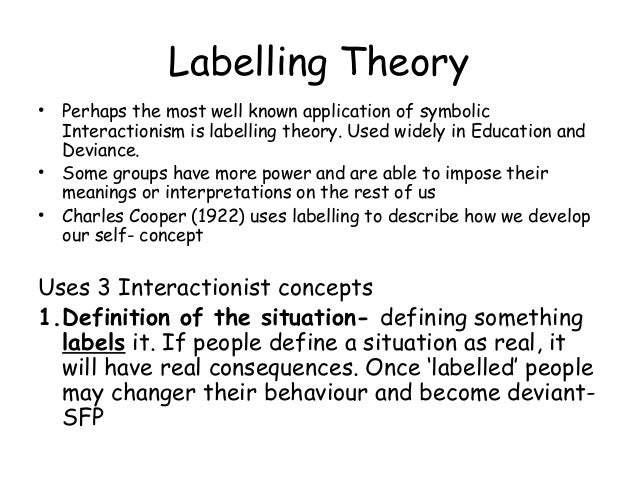 The Definition Of Labeling Theory And Deterrence