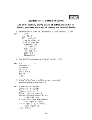 ArithmeticProgression | PDF
