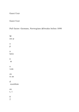 Guest User
Guest User
Pull factor: Germans, Norwegians &Swedes before 1890
M
ass p
o
p
u
latio
n
m
o
vem
en
ts an
d
resettlem
en
t, 1
8
2
 
