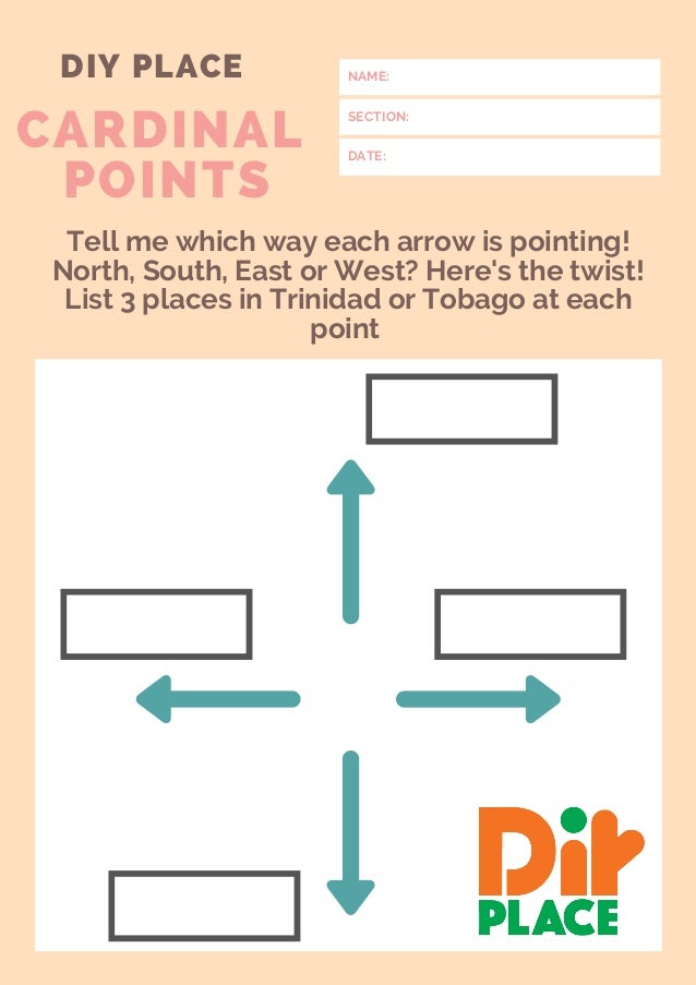 DIY Place Cardinal Points Worksheet DIY Place Cardinal Points Worksheet