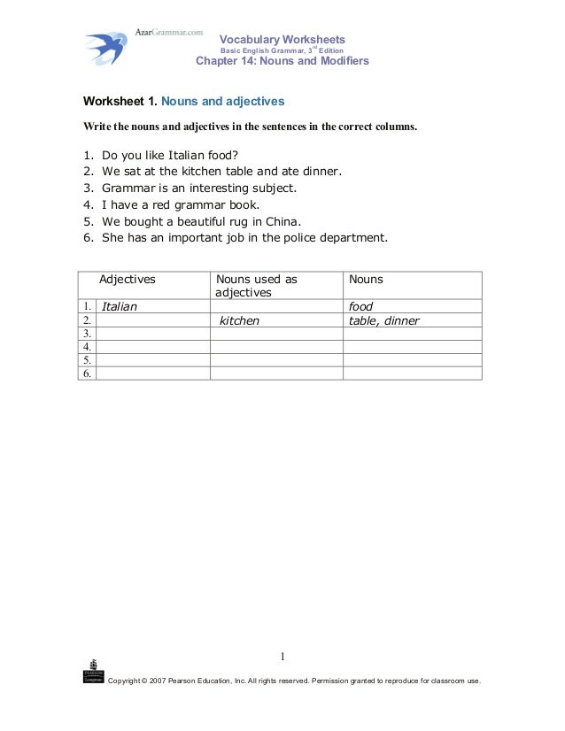 Worksheet Adj Series Worksheet Adj Series