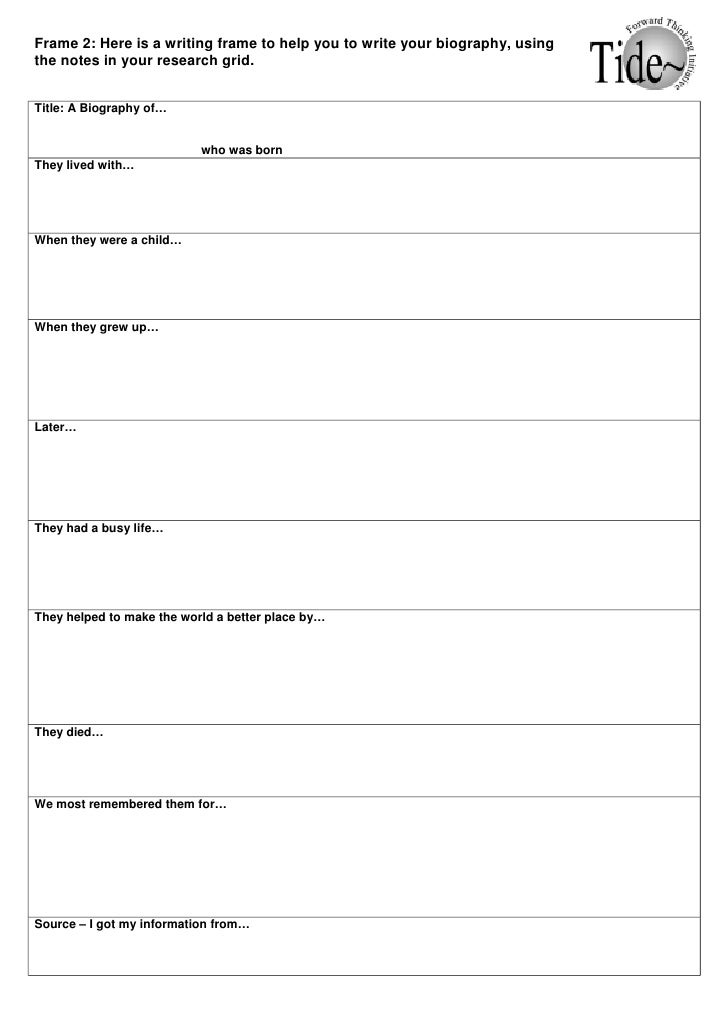 Worksheet biography