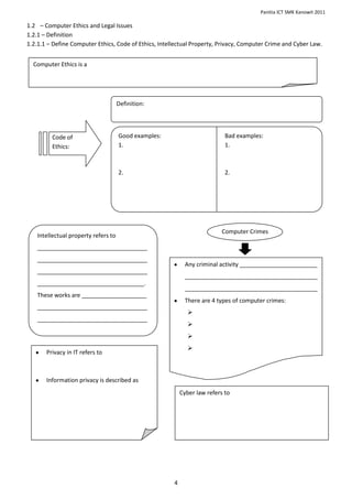Worksheet complete set 180111 | DOCX