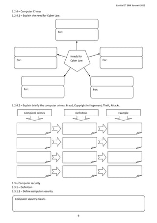 Worksheet complete set 180111 | DOCX
