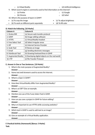Class 8 CBSE Worksheet on Unit 7 computer.docx