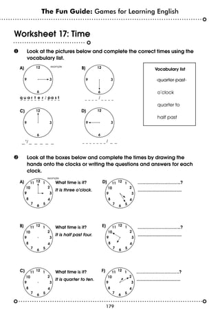 variadas guias en ingles esl worksheets