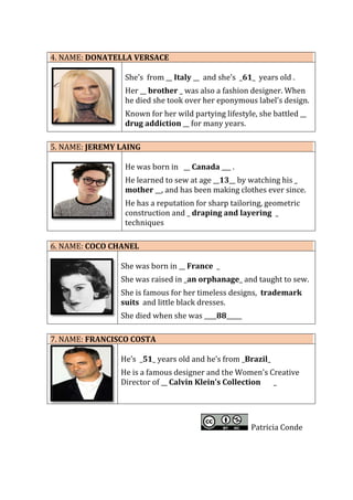 Famous Fashion Designers Names