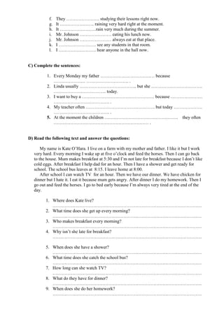 worksheets grammar english
