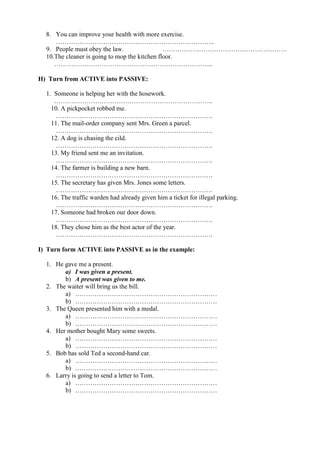 Worksheets grammar English