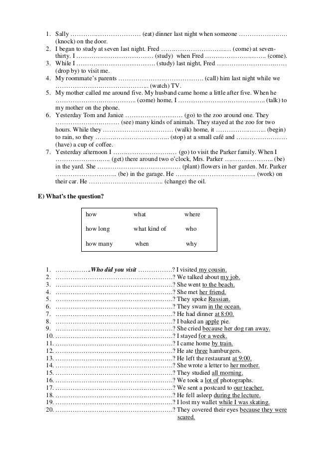 worksheets grammar english