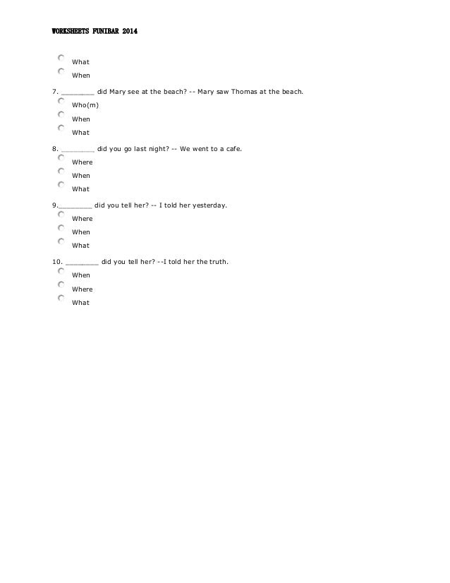 worksheets 8