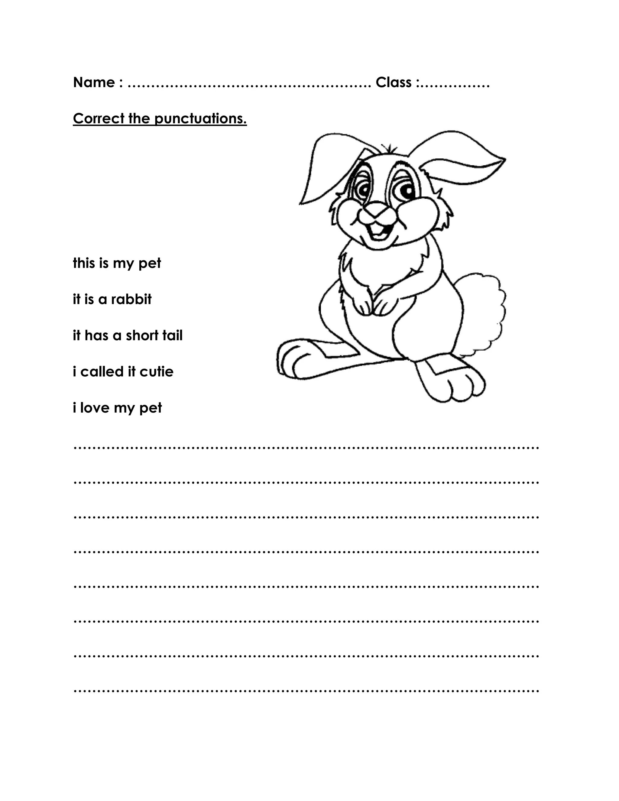 Worksheets TITLE : my pet | DOCX