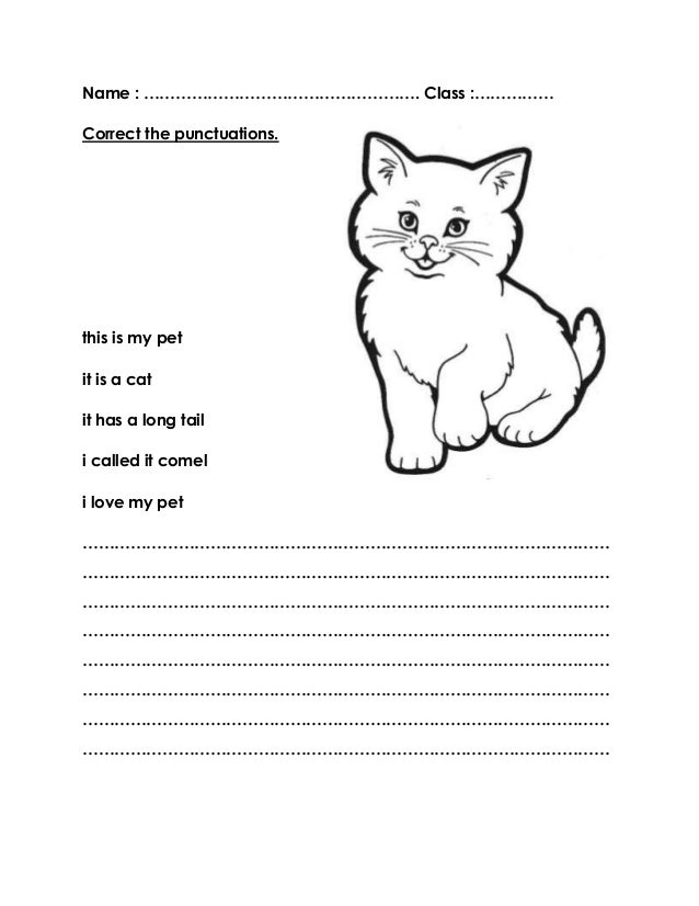Worksheets TITLE : my pet