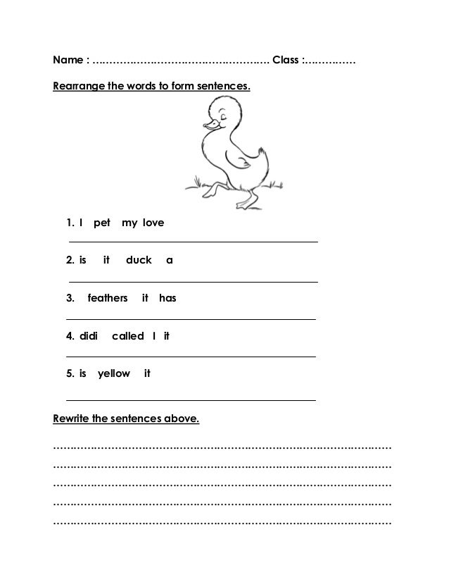 worksheets title my pet