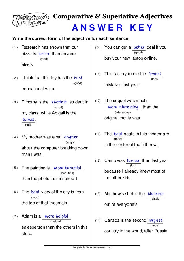 Worksheet works-comparative__superlative_adjectives_1