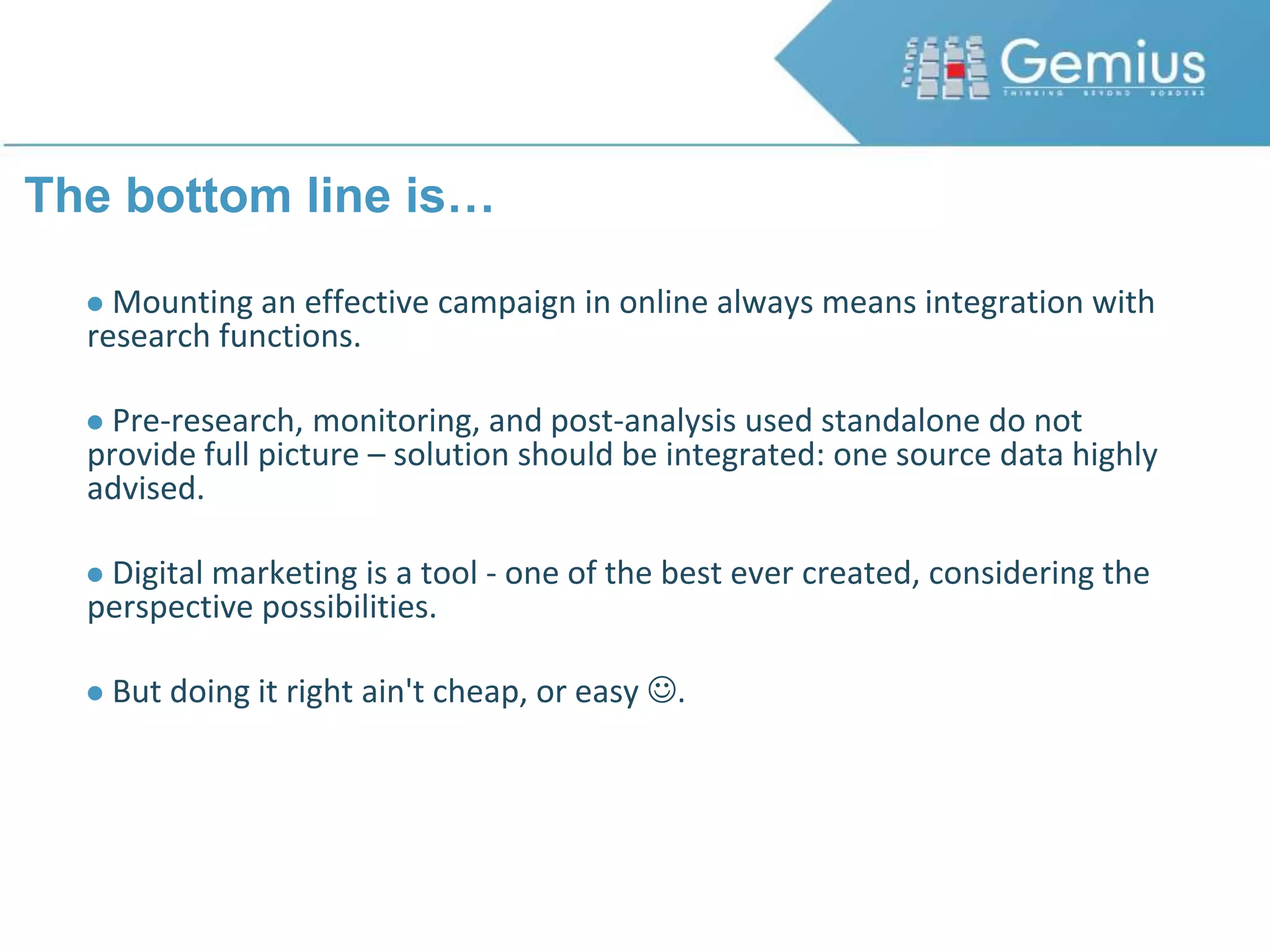 5 – Evaluate influence on brandWhy post-branding tests matter?FMCG, Auto-Moto and other traditional companies are stepping stronger into Internet. Telecoms are long living there = their main concern is brand promotion.