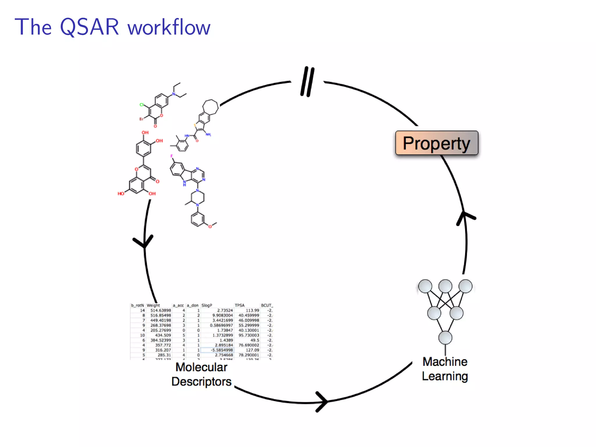 The QSAR workﬂow
 